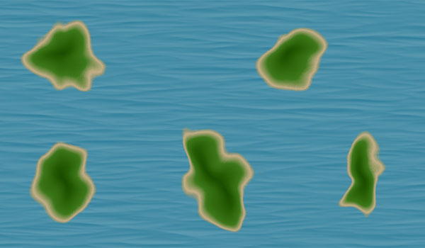 A group of islands in the ocean
